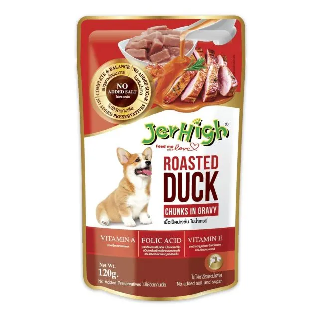 JerHigh Roasted Duck Chunks in Gravy - Dog Wet Food