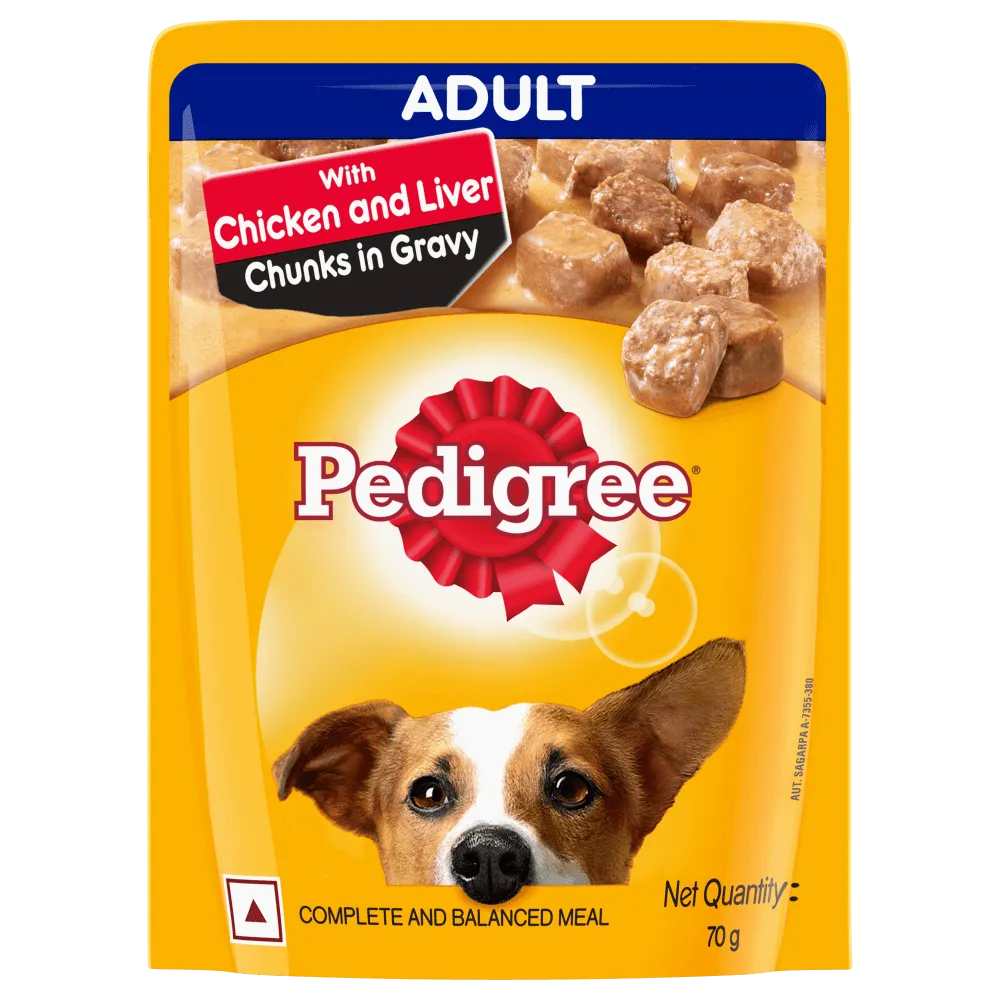 Pedigree Chicken & Liver Chunks In Gravy Adult Wet Food