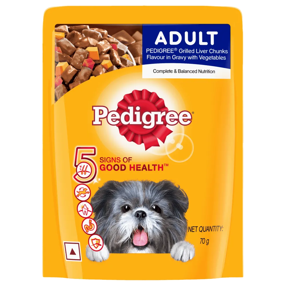 Pedigree Grilled Liver Chunks with Vegetables Gravy Adult Wet Dog Food
