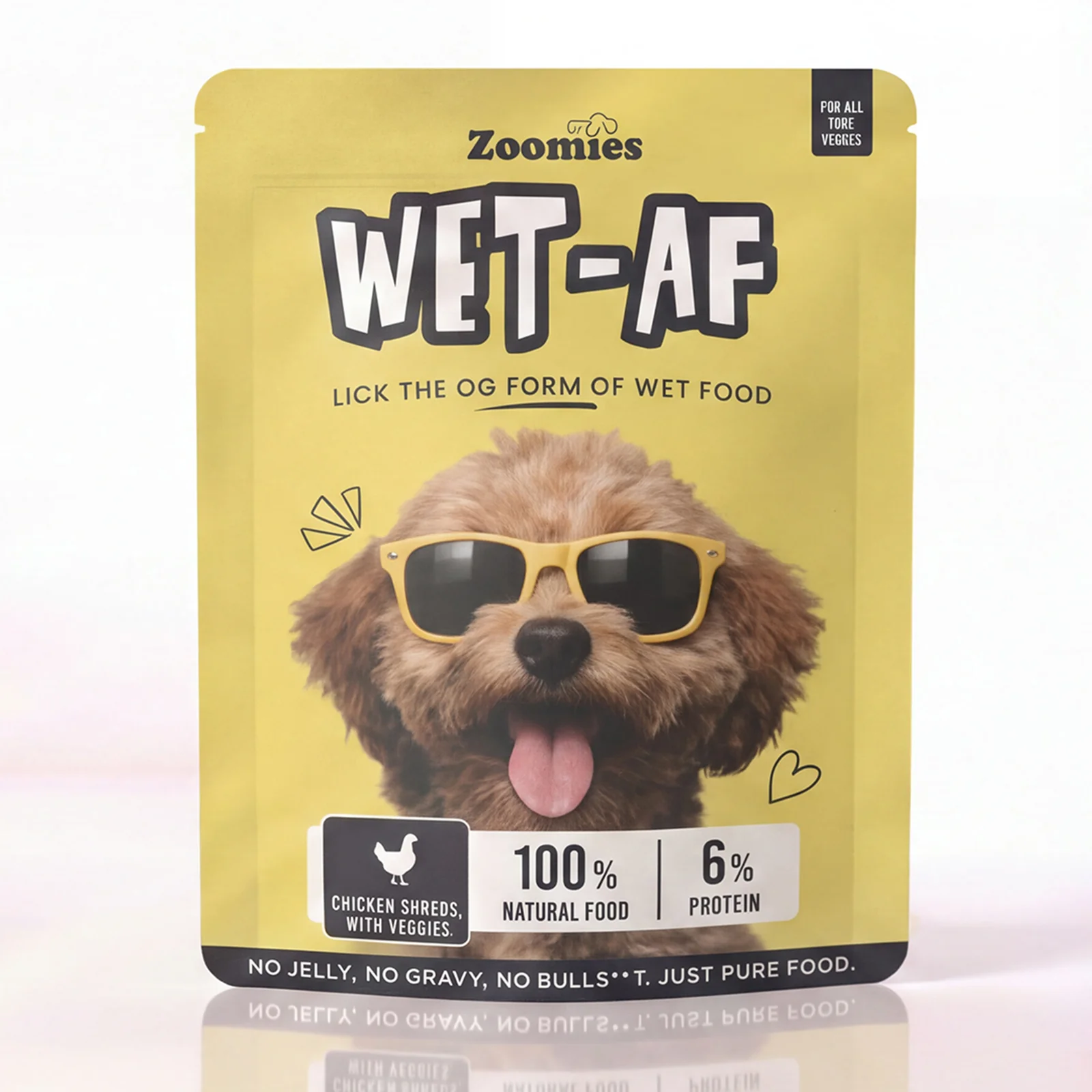 Zoomies Wet-Af Chicken Shreds with Veggies Wet Dog Food