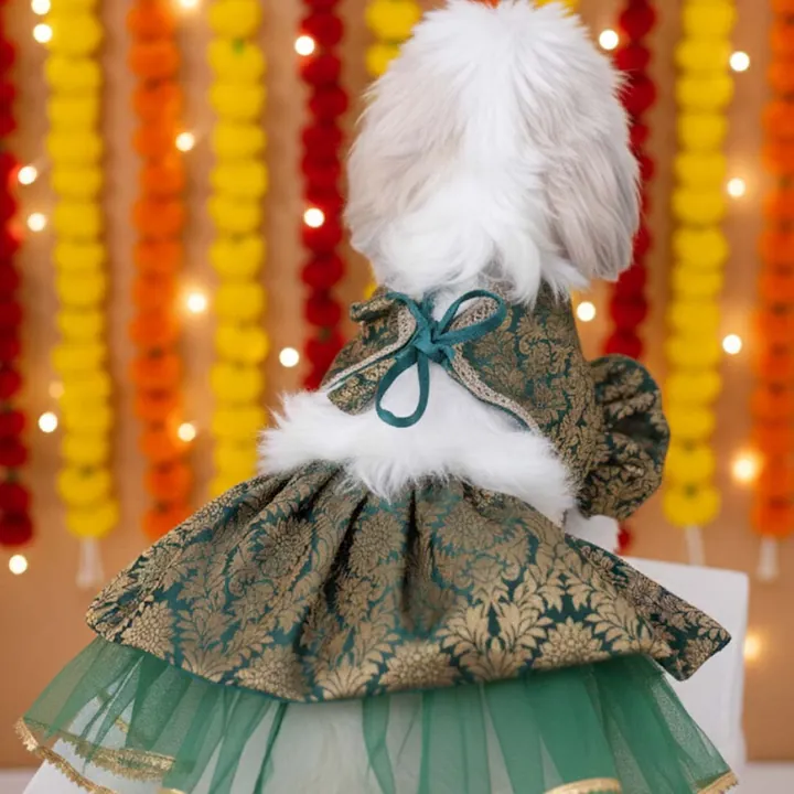 Furvia Moss Magic Lehenga — another view